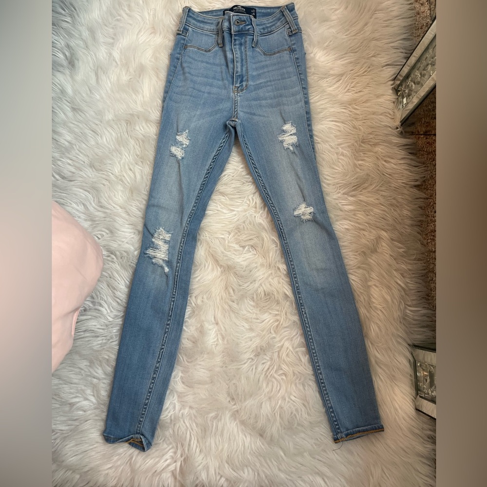 Hollister ripped light wash jeans